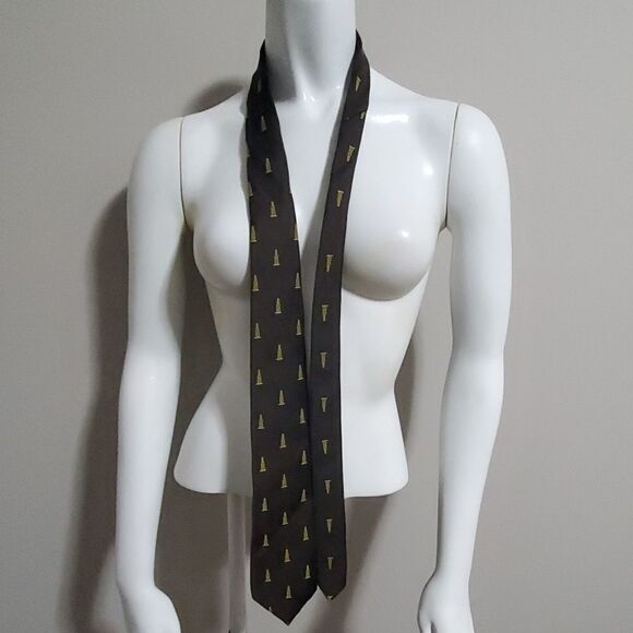 Mr. Oley's Brown & Yellow Patterned Tie - Picture 1 of 4